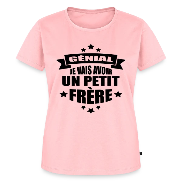 Maquette de T-shirt Premium bio Femme « Bientôt Petit Frère : L'Annonce Adorable » à personnaliser
