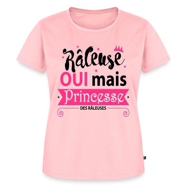 Maquette de T-shirt Premium bio Femme « Princesse des Râleuses » à personnaliser