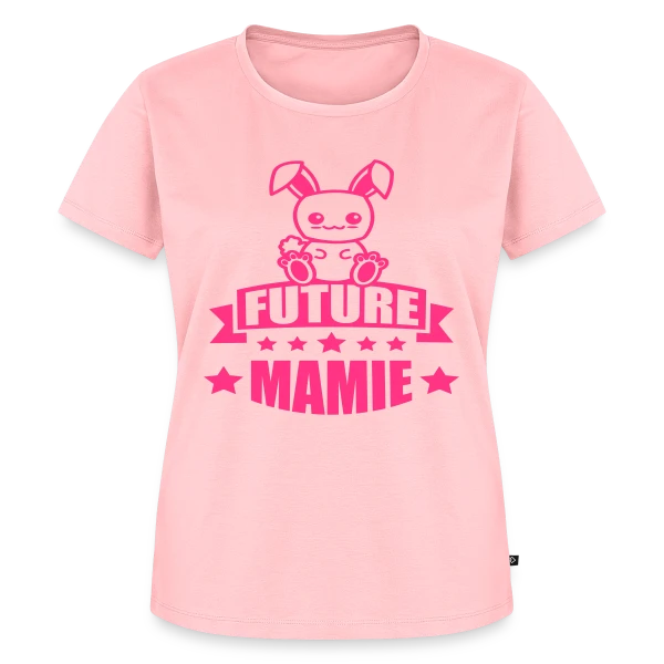 Maquette de T-shirt Premium bio Femme « Future Mamie : Annonce de Bonheur Imminent » à personnaliser