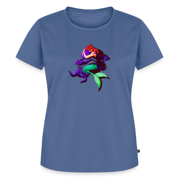 Maquette de T-shirt Premium bio Femme « Rêve de Femme de Pêcheur » à personnaliser