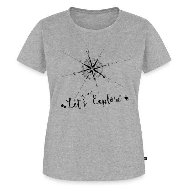 Maquette de T-shirt Premium bio Femme « Boussole Explorateur » à personnaliser