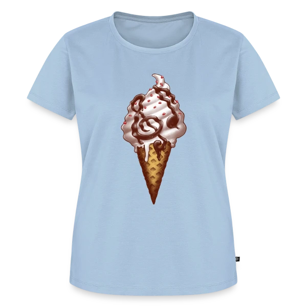 Maquette de T-shirt Premium bio Femme « Mélodie Glacée » à personnaliser