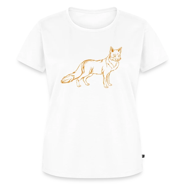 Maquette de T-shirt Premium bio Femme « Renard Dessin Esquisse » à personnaliser