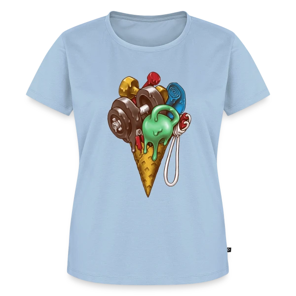 Maquette de T-shirt Premium bio Femme « Fitness Givré » à personnaliser