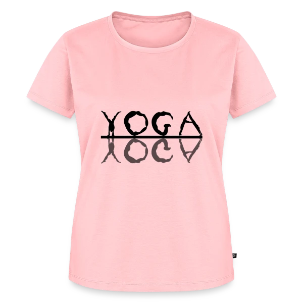 Maquette de T-shirt Premium bio Femme « Yoga: L'Essence du Bien-être » à personnaliser