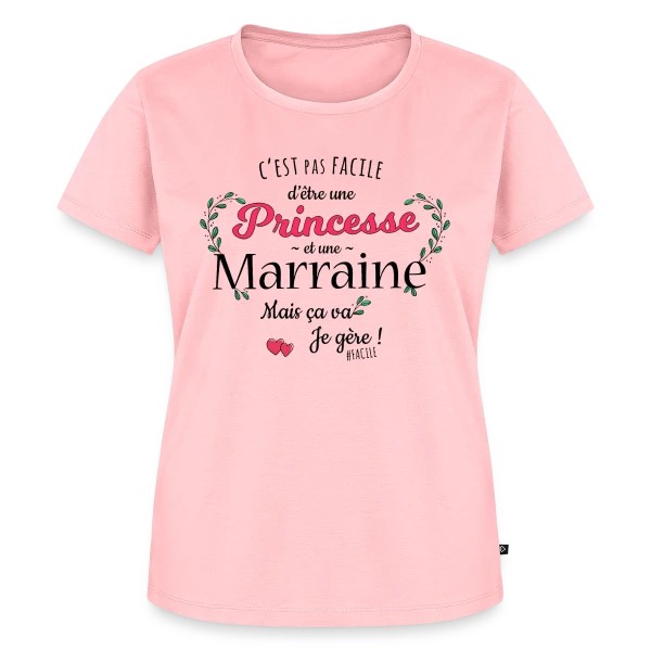 Maquette de T-shirt Premium bio Femme « 'Ma Marraine, Ma Princesse' - Cadeau Affectueux » à personnaliser