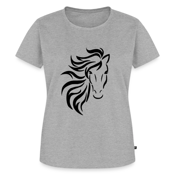 Maquette de T-shirt Premium bio Femme « Tête de Cheval Tribal » à personnaliser