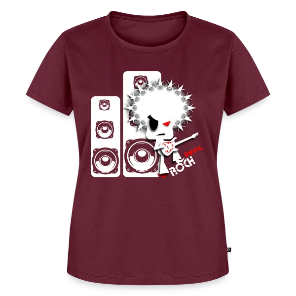 Maquette de T-shirt Premium bio Femme « Devil Rock : L'Esprit Rebelle » à personnaliser