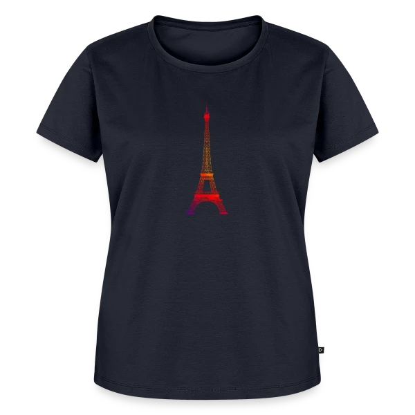 Maquette de T-shirt Premium bio Femme « Tour Eiffel Dégradé » à personnaliser