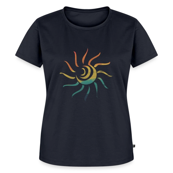 Maquette de T-shirt Premium bio Femme « Soleil d'Été Tropical » à personnaliser