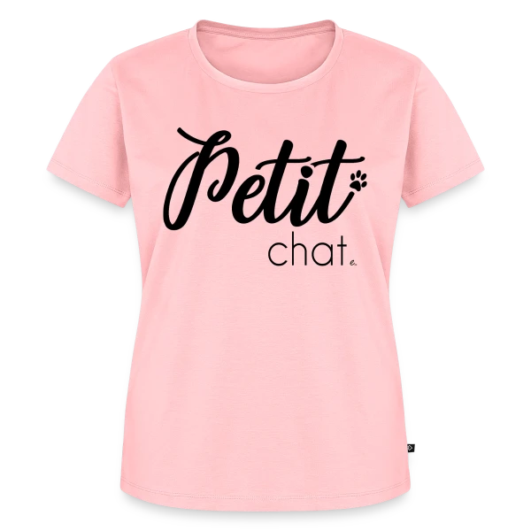 Maquette de T-shirt Premium bio Femme « Adorable Petit Chat » à personnaliser
