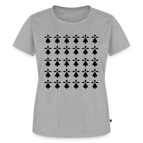 Maquette de T-shirt Premium bio Femme « Motif Hermines Bretonnes » à personnaliser
