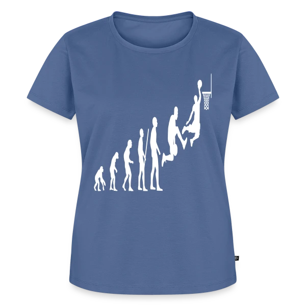 Maquette de T-shirt Premium bio Femme « Évolution du Joueur de Basketball » à personnaliser