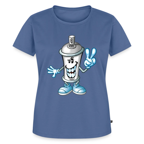 Maquette de T-shirt Premium bio Femme « Bombe de Peinture Cartoon : Street Art Fun » à personnaliser