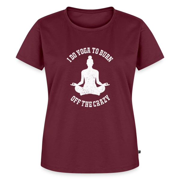 Maquette de T-shirt Premium bio Femme « Humour Yoga Drôle » à personnaliser