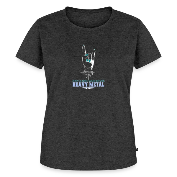 Maquette de T-shirt Premium bio Femme « Passion Heavy Metal » à personnaliser