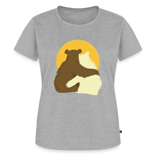 Maquette de T-shirt Premium bio Femme « Duo Papa Ours & Maman Ourse - Amour Familial » à personnaliser