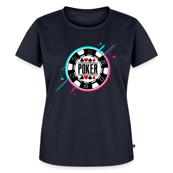 Maquette de T-shirt Premium bio Femme « Poker: Personne ne se soucie de ce que tu as couché! » à personnaliser