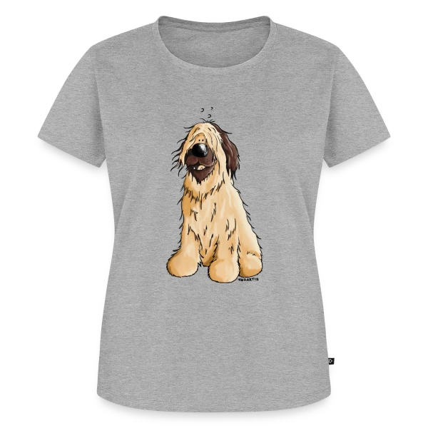 Maquette de T-shirt Premium bio Femme « Briard Chien de Berger - Style Cartoon » à personnaliser