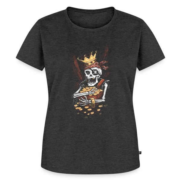 Maquette de T-shirt Premium bio Femme « Le Squelette Pirate et son Trésor Facétieux » à personnaliser