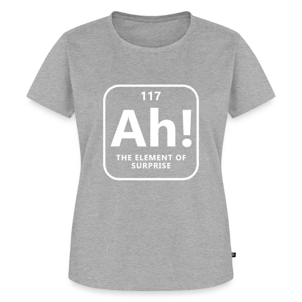 Maquette de T-shirt Premium bio Femme « Je suis un Nerd - Atomes et Expériences Science » à personnaliser