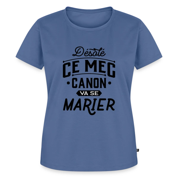 EVG Mec Canon : Le Futur Marié Brille ! sur T-shirt Premium bio Femme