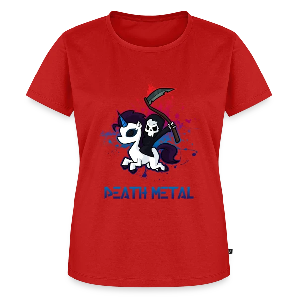 Maquette de T-shirt Premium bio Femme « Fan de Death Metal » à personnaliser