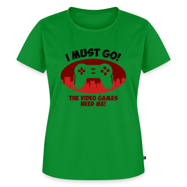 Maquette de T-shirt Premium bio Femme « Totalement Gaming ! » à personnaliser
