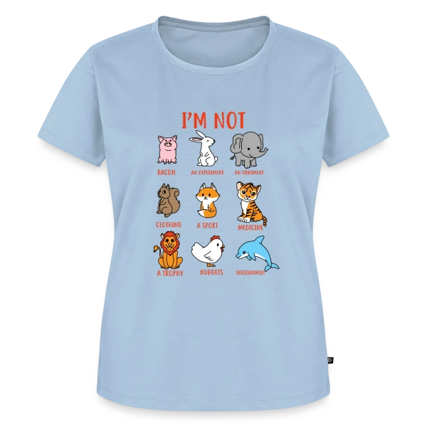 Maquette de T-shirt Premium bio Femme « Animaux Mignons Protection » à personnaliser
