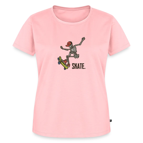 Maquette de T-shirt Premium bio Femme « Skate Squelette Fun » à personnaliser