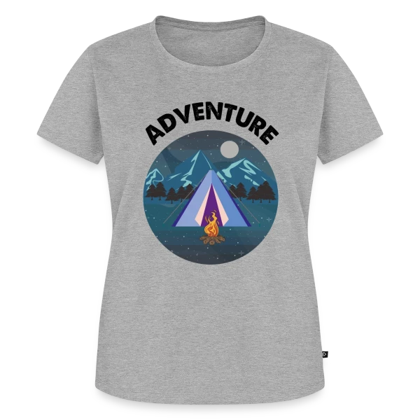 Maquette de T-shirt Premium bio Femme « Nuit d'Aventure en Montagne » à personnaliser