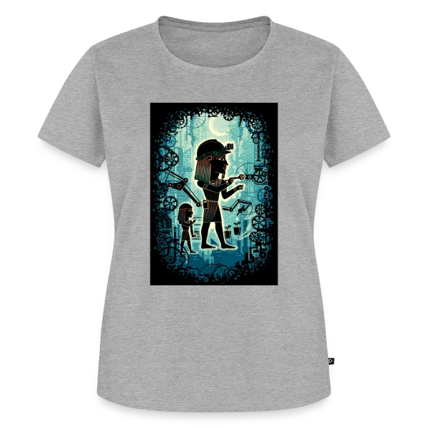 Maquette de T-shirt Premium bio Femme « Pharaon du Travail » à personnaliser