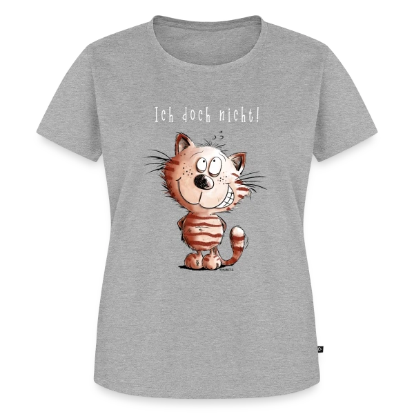 Maquette de T-shirt Premium bio Femme « Pas moi, la chatte coquine - T-shirt humour félin » à personnaliser
