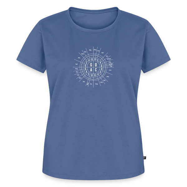 Maquette de T-shirt Premium bio Femme « Biologie Génétique : Le Code Soleil - Humour Scientifique » à personnaliser