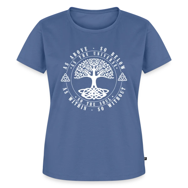 Maquette de T-shirt Premium bio Femme « Arbre de Vie Celtique : Vie et Mort » à personnaliser