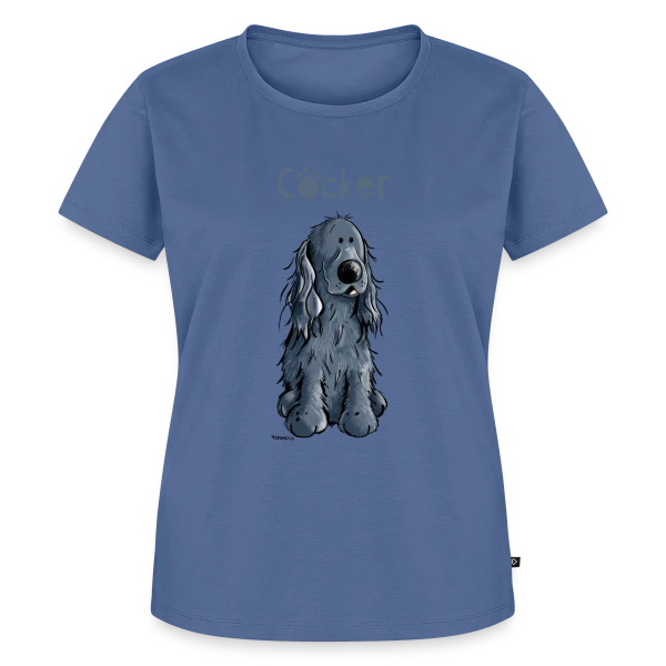 Maquette de T-shirt Premium bio Femme « Cocker Spaniel Amusant - Mon Chien Rigolo » à personnaliser