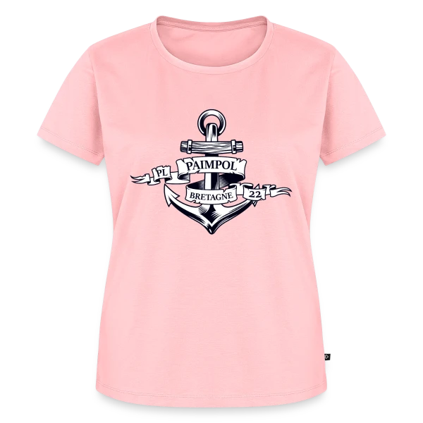 Maquette de T-shirt Premium bio Femme « Paimpol PL 22 Bretagne | T-Shirt Marin Authentique » à personnaliser