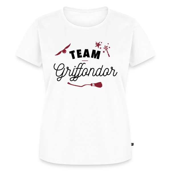 Maquette de T-shirt Premium bio Femme « Team Gryffondor » à personnaliser