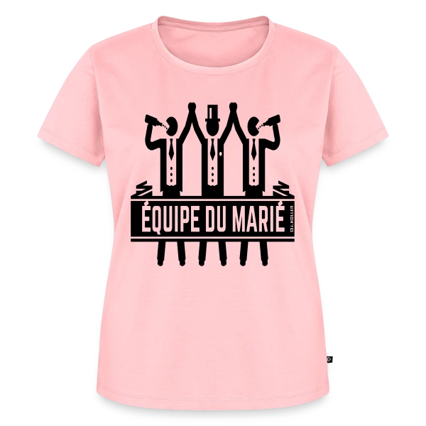 Maquette de T-shirt Premium bio Femme « EVG Équipe du Marié : La Fête Inoubliable » à personnaliser