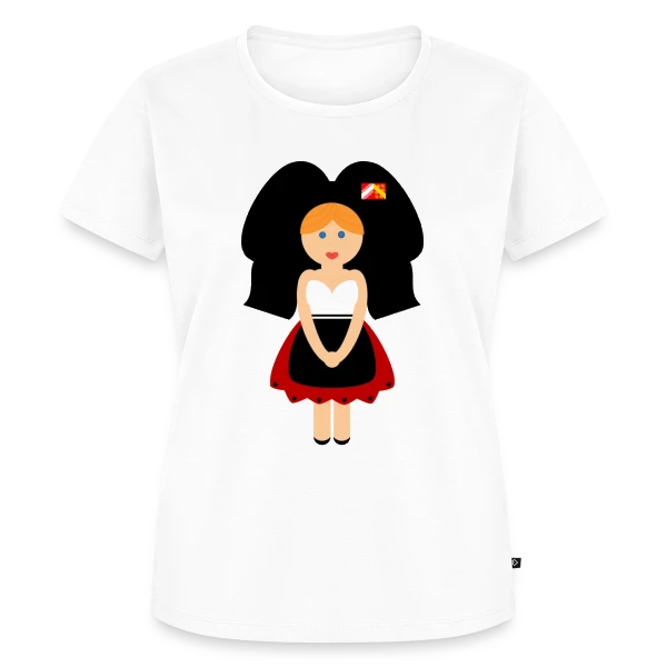 Maquette de T-shirt Premium bio Femme « Petite Alsacienne Mignonne » à personnaliser