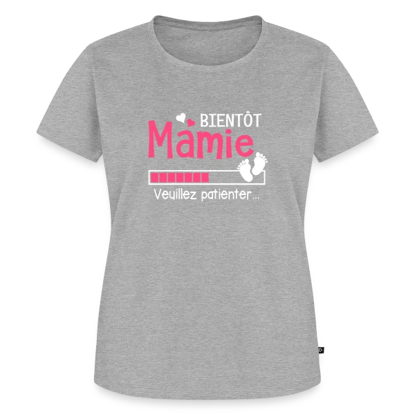 Bientôt Mamie : Future Grand-Mère en Attente sur T-shirt Premium bio Femme