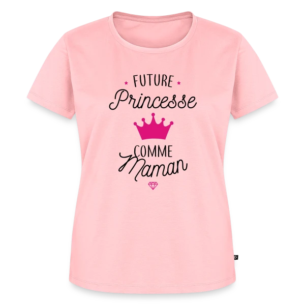 Maquette de T-shirt Premium bio Femme « Future Princesse comme Maman » à personnaliser