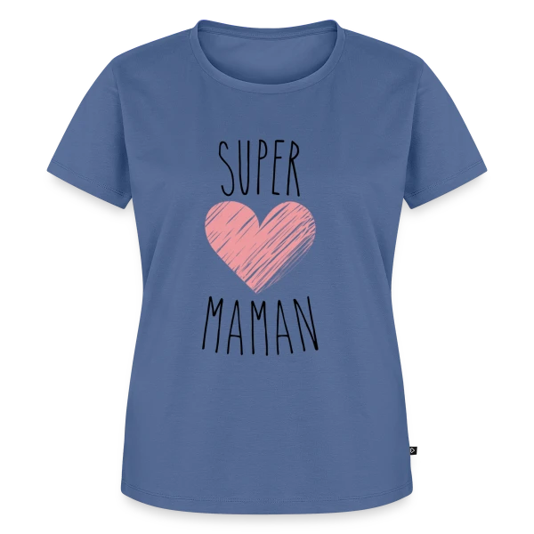 Maquette de T-shirt Premium bio Femme « Super Maman : Le T-shirt Indispensable pour votre Héroïne » à personnaliser
