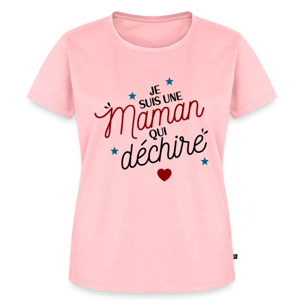 Maquette de T-shirt Premium bio Femme « Maman qui déchire » à personnaliser
