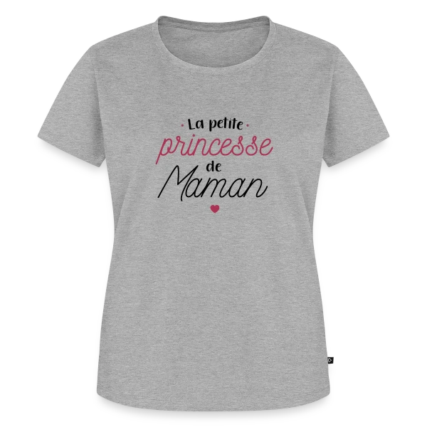 Maquette de T-shirt Premium bio Femme « Ma Petite Princesse de Maman » à personnaliser