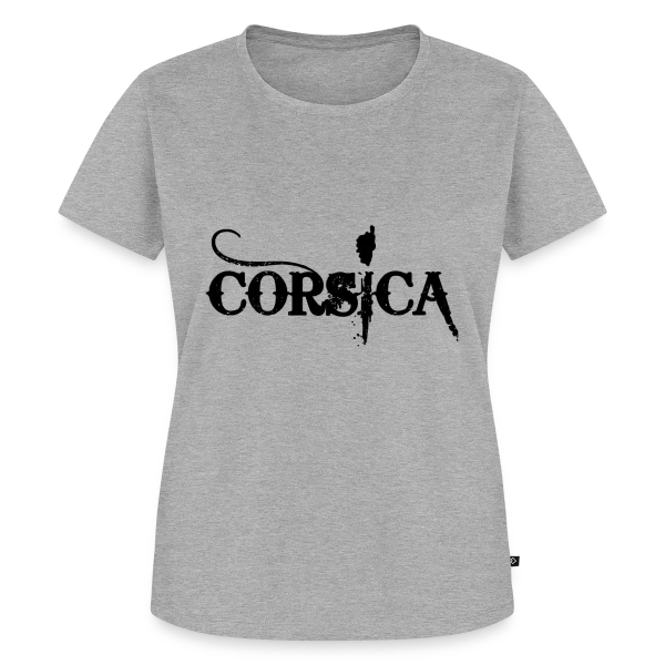 Maquette de T-shirt Premium bio Femme « Corsica Carte Grunge » à personnaliser