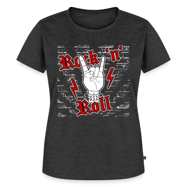 Maquette de T-shirt Premium bio Femme « Authentique Rock 'n' Roll » à personnaliser