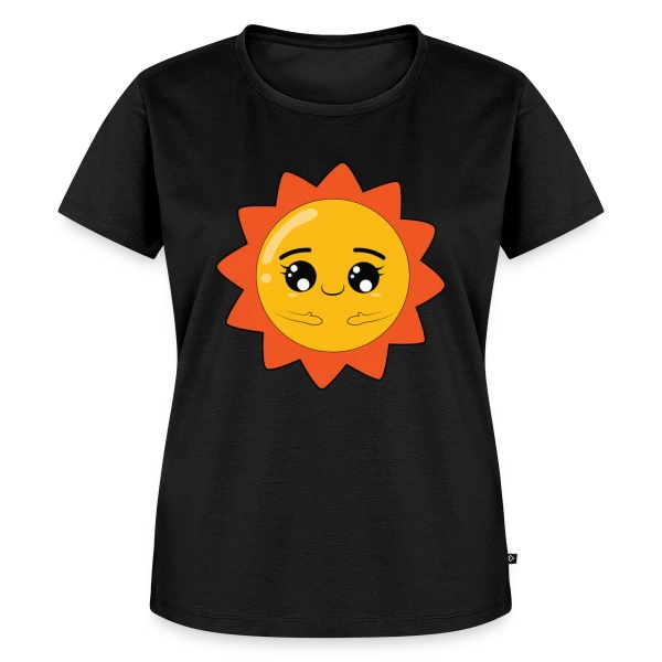 Maquette de T-shirt Premium bio Femme « Rayon de Soleil Éclatant » à personnaliser