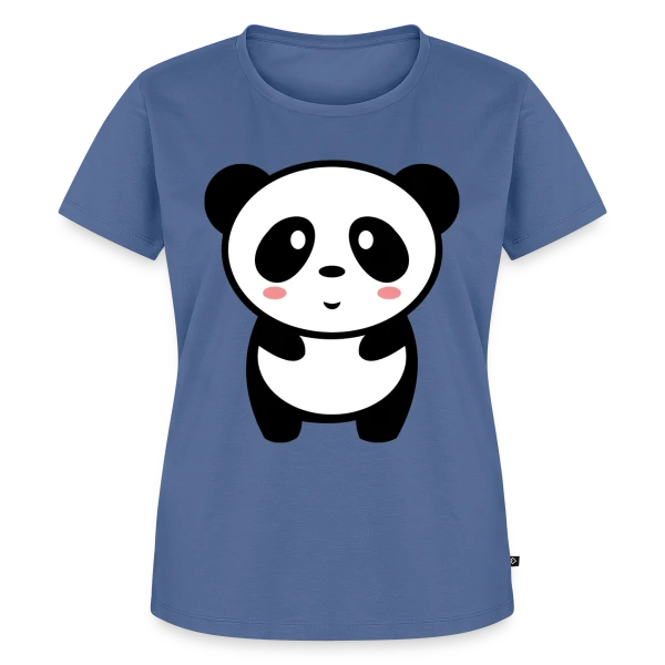 Maquette de T-shirt Premium bio Femme « Panda Kawaii : Adorable et Tendance » à personnaliser