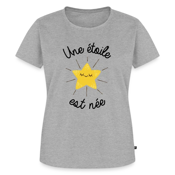 Maquette de T-shirt Premium bio Femme « Une Étoile est Née » à personnaliser